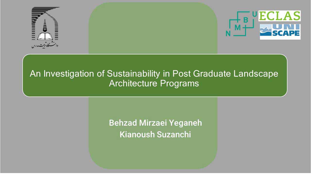 Investigating the education for sustainability in official landscape architecture masters programmes